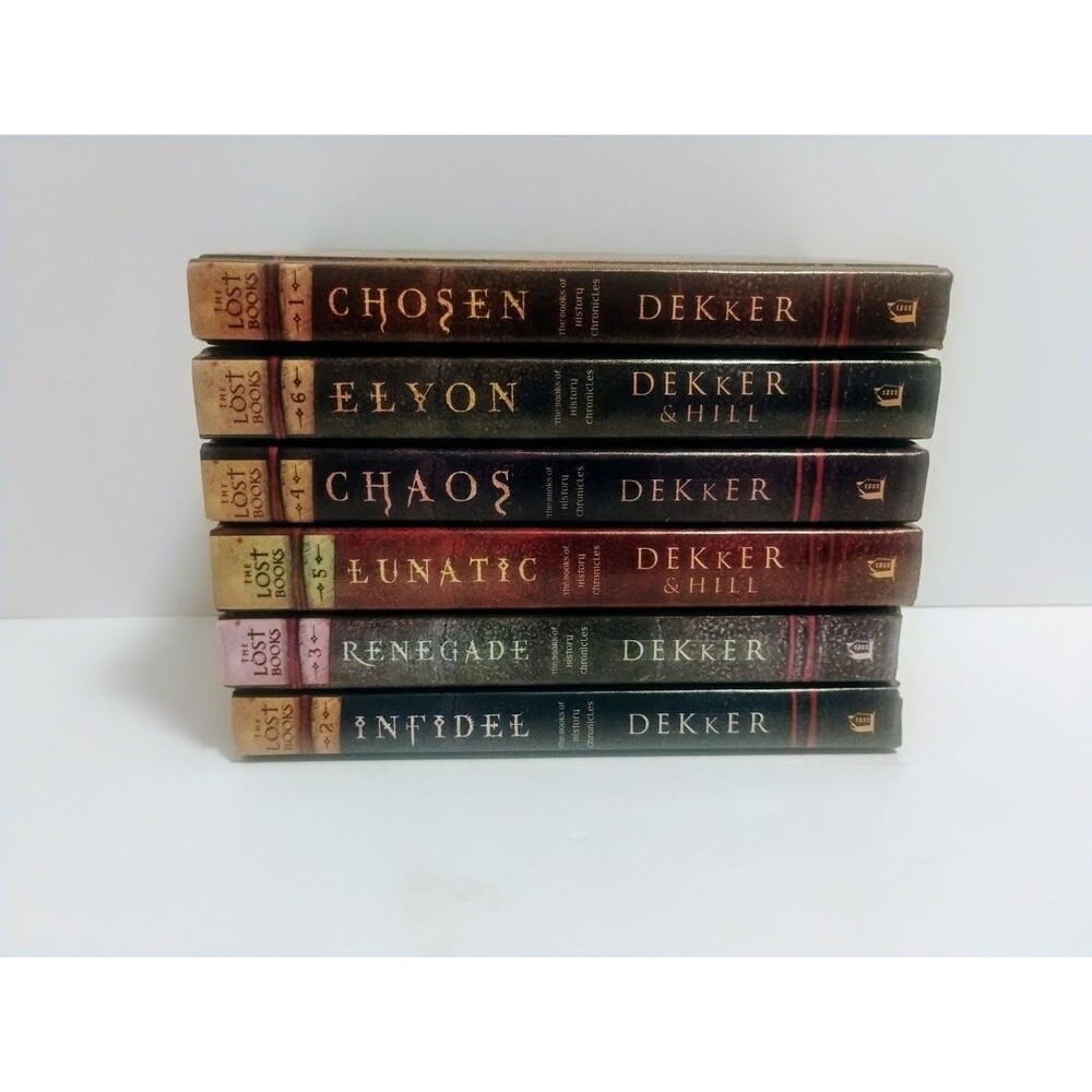 THE LOST BOOKS COMPLETE SET 1-6 HARDCOVER TED DEKKER RENEGADE LUNATIC CHAOS ETC